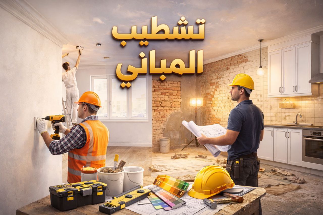 تشطيب المباني | مؤسسة أطلالة نجد للمقاولات العامة